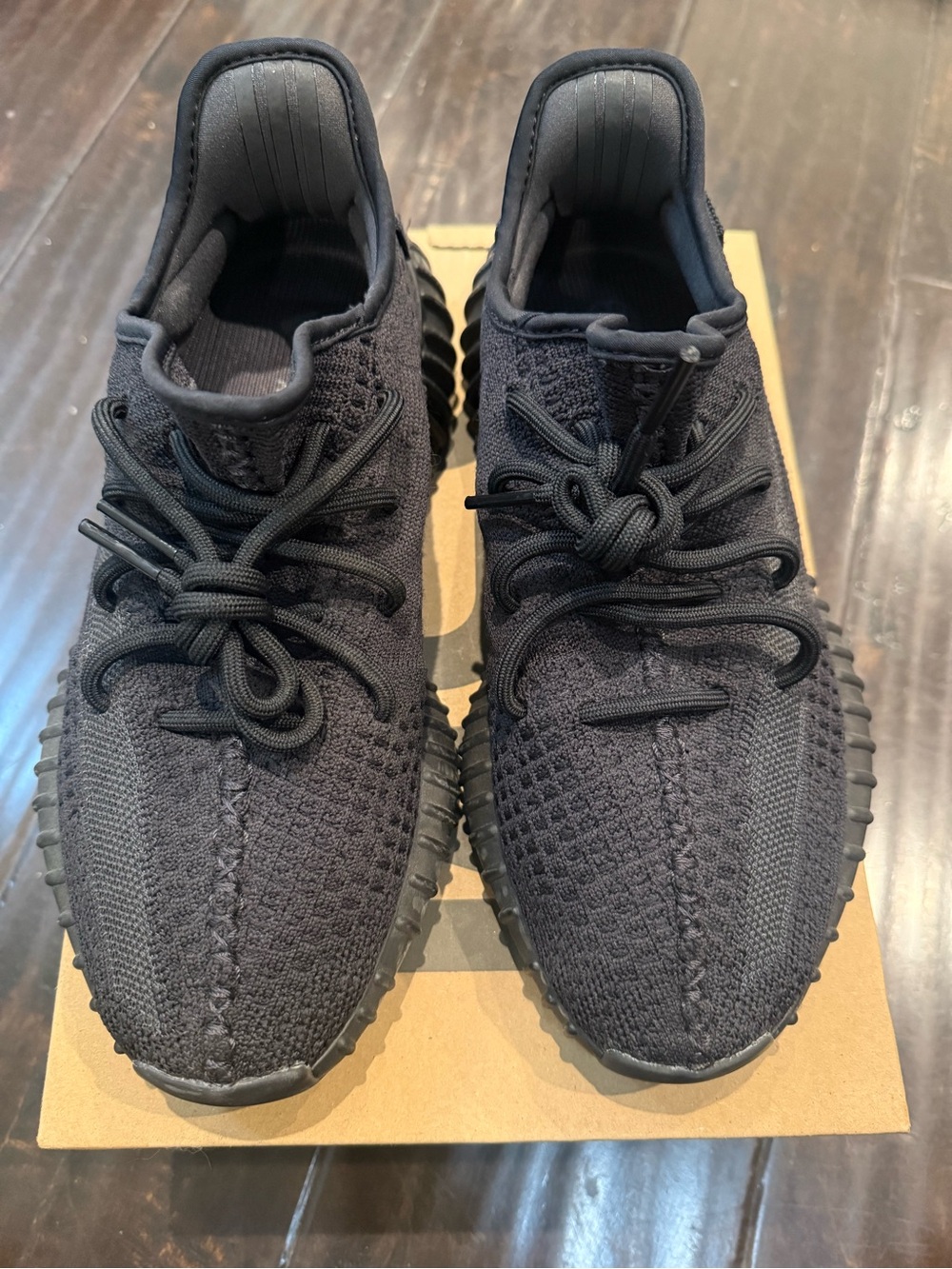 adidas Yeezy Boost 350 V2 Men's Black Knit Low-Top Sneakers